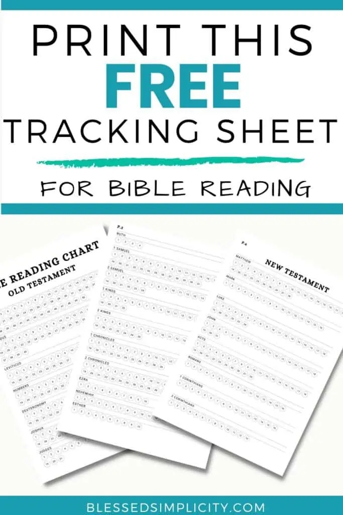 Homeschool Bible Reading Tracker Free Printable