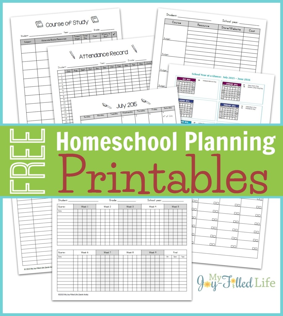 How To Use These Free Homeschool Planning Pages Homeschooling Free 