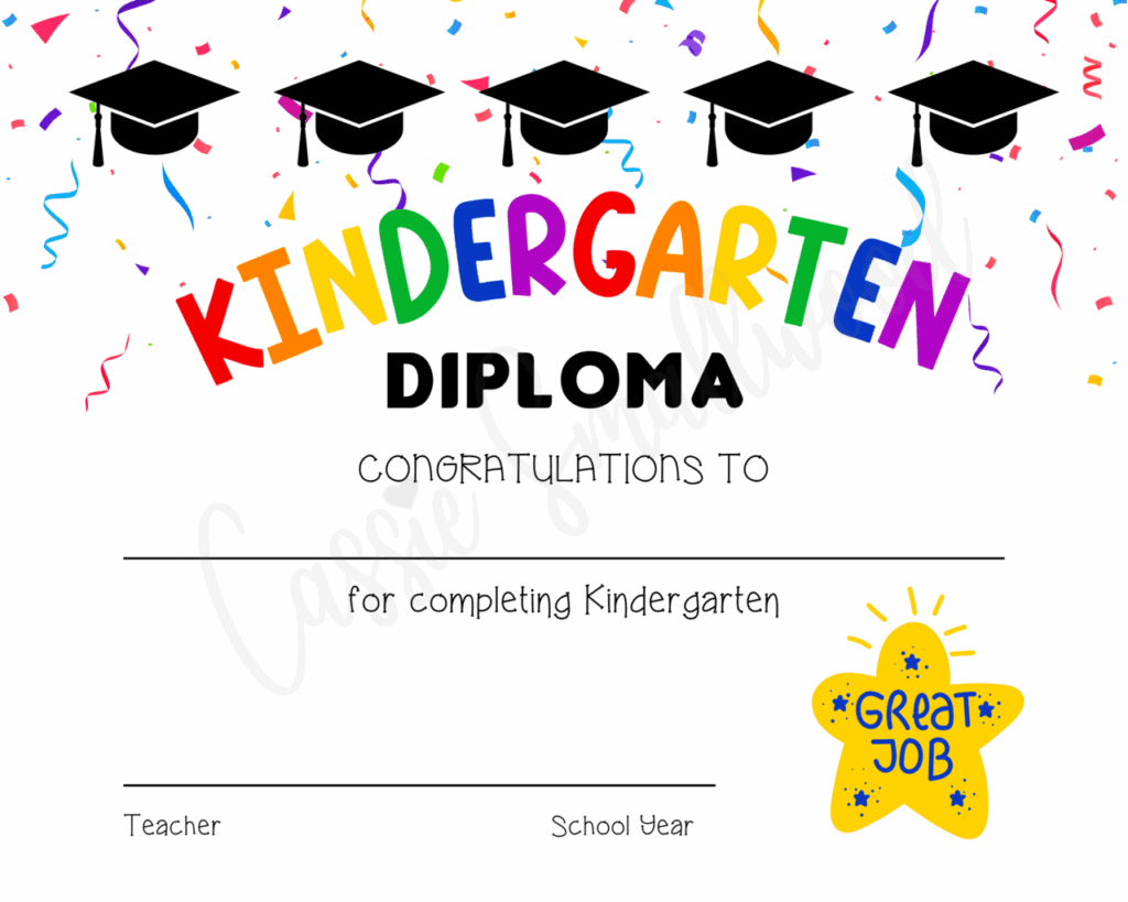 Kindergarten Diploma Cassie Smallwood