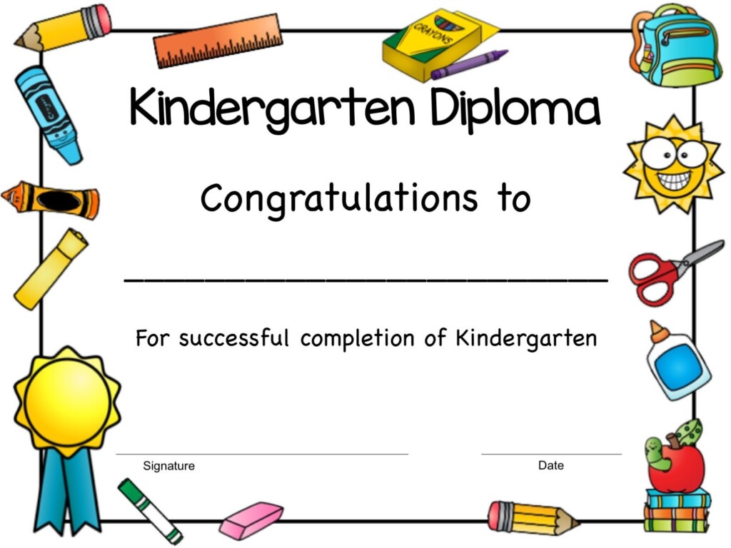 Kindergarten Diploma Printable