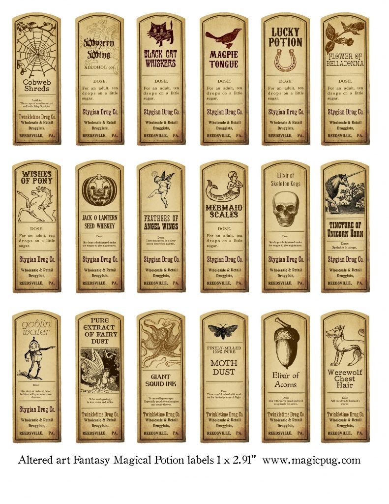 Labels Halloween Potion Bottles Harry Potter Potions Potion Free 