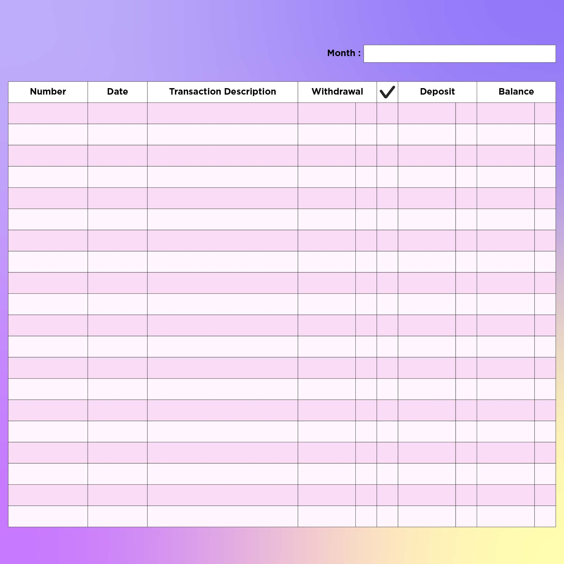 Large Print Check Register Printable Free Printable Templates