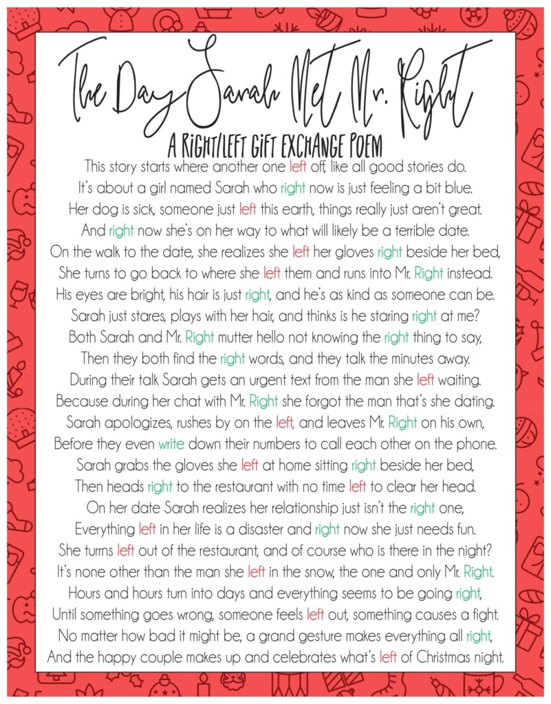 Left Right Rudolph Game 20 Free PDF Printables Printablee