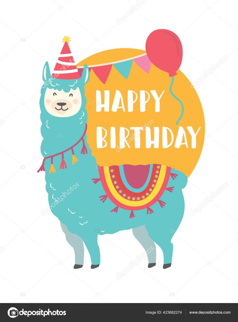 Llama Birthday Card Printable Free