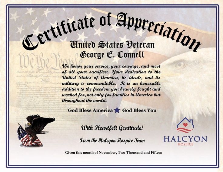 Military Veterans Free Printable Veterans Day Certificates Printable 