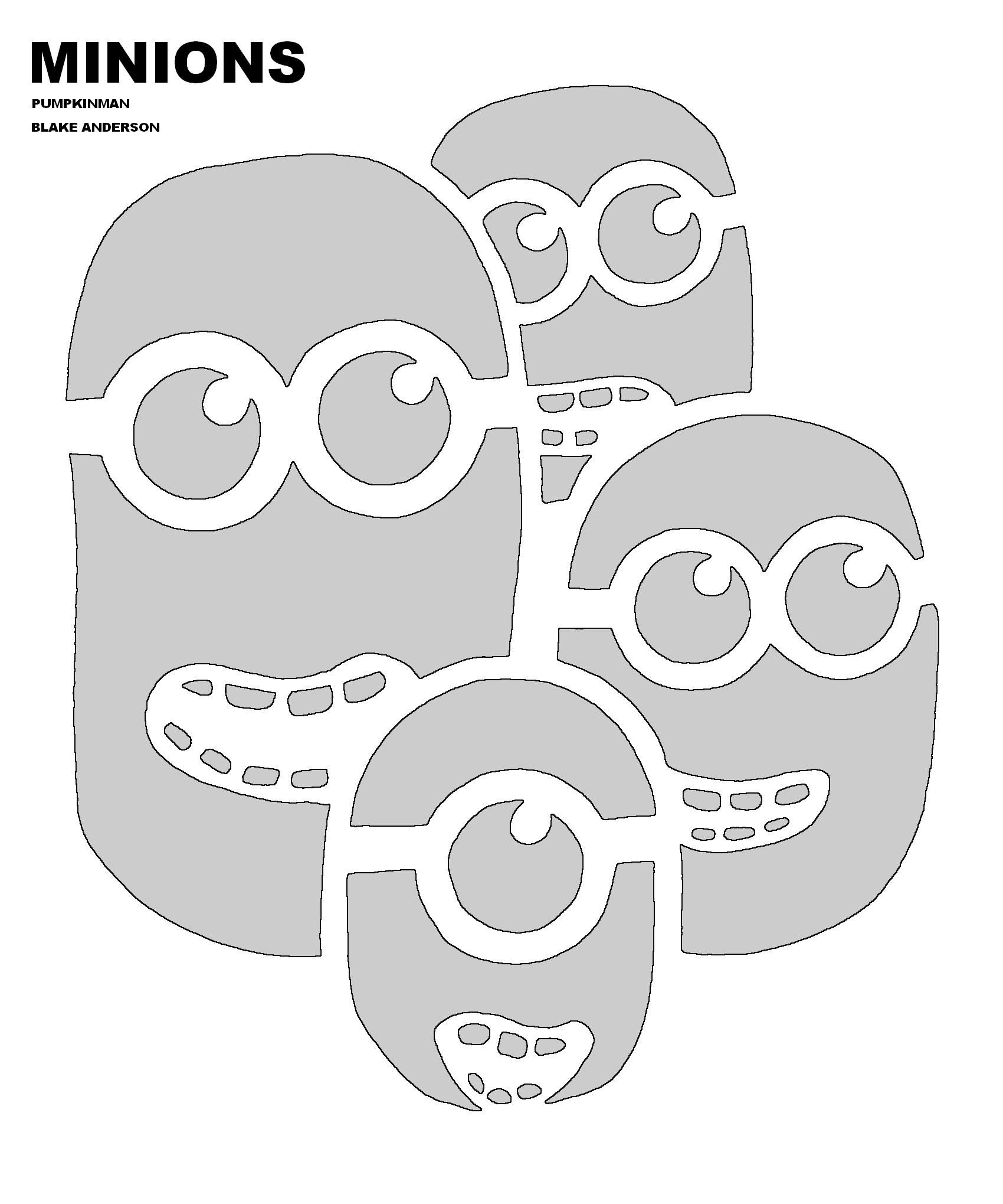Minion Pumpkin Stencil Printable