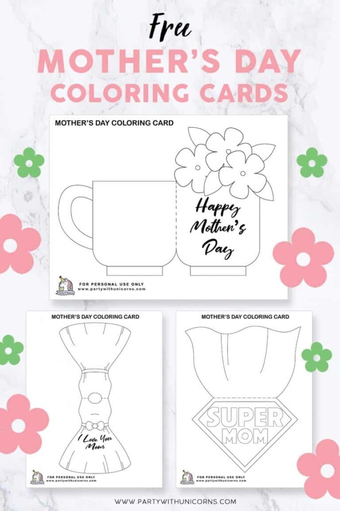 Mother 39 s Day Printables Coloring Cards Activity Sheets For Kids 