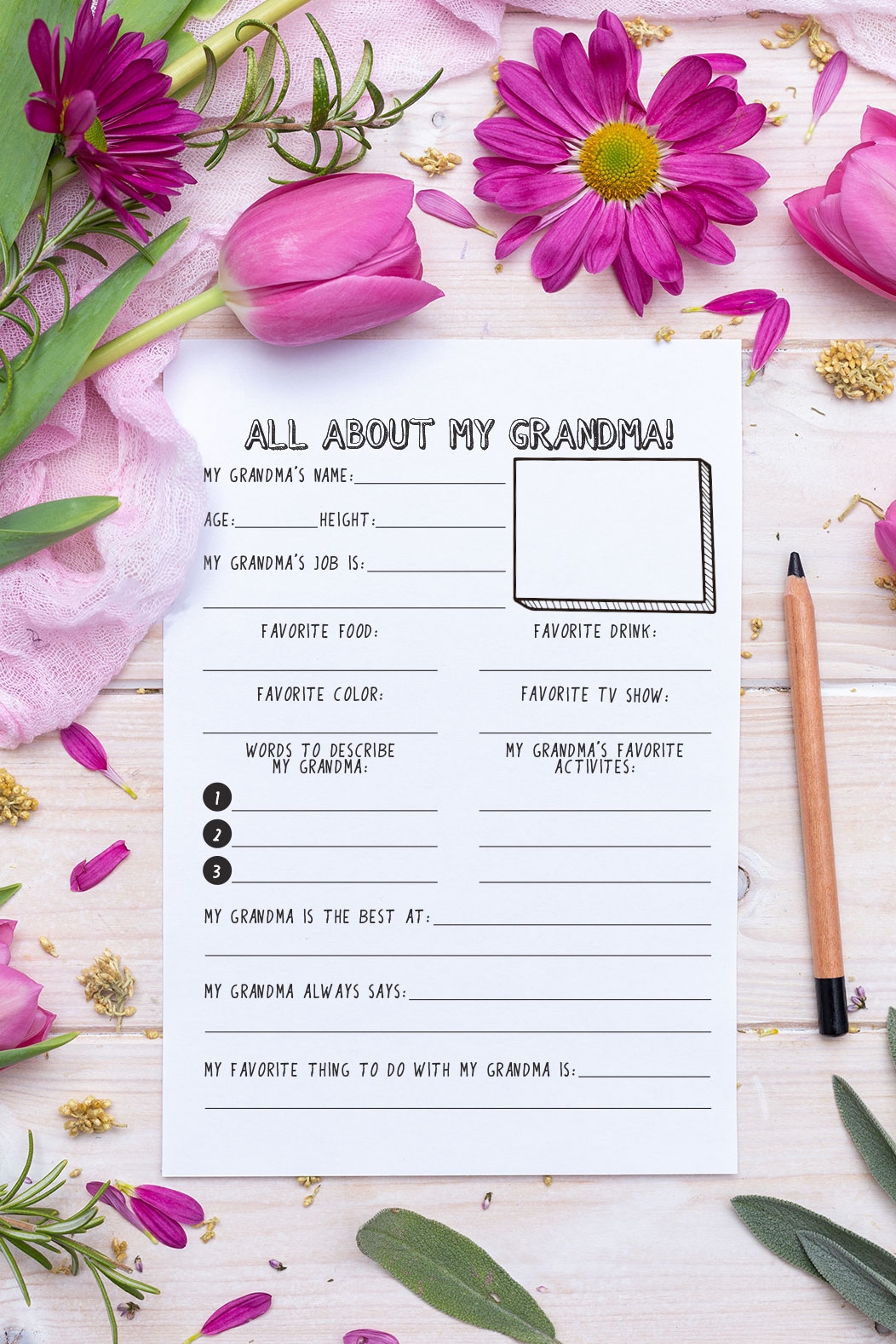 Mothers day all about my mom printable grandma version Mom Envy