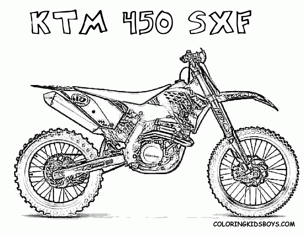 Motocross Bikes Coloring Pages Coloring Home