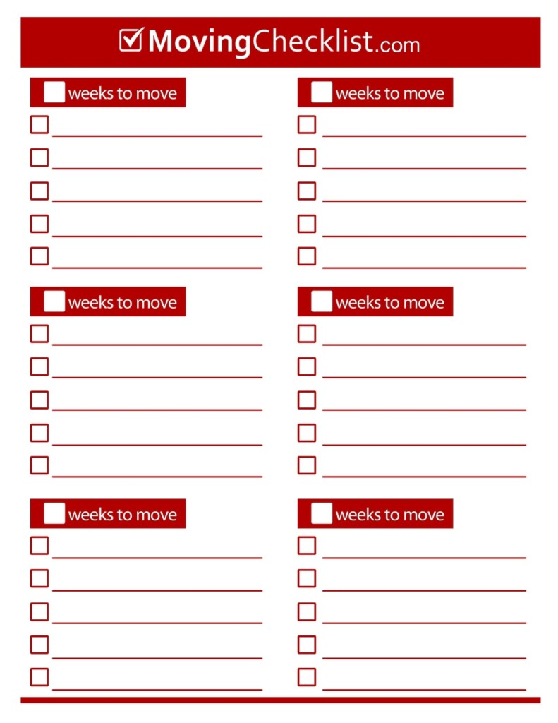Moving checklist pdf MovingChecklist