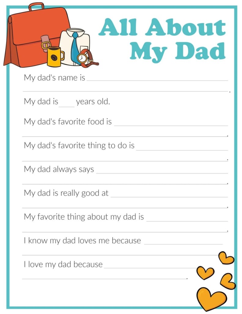 My Dad Printable Printable Word Searches