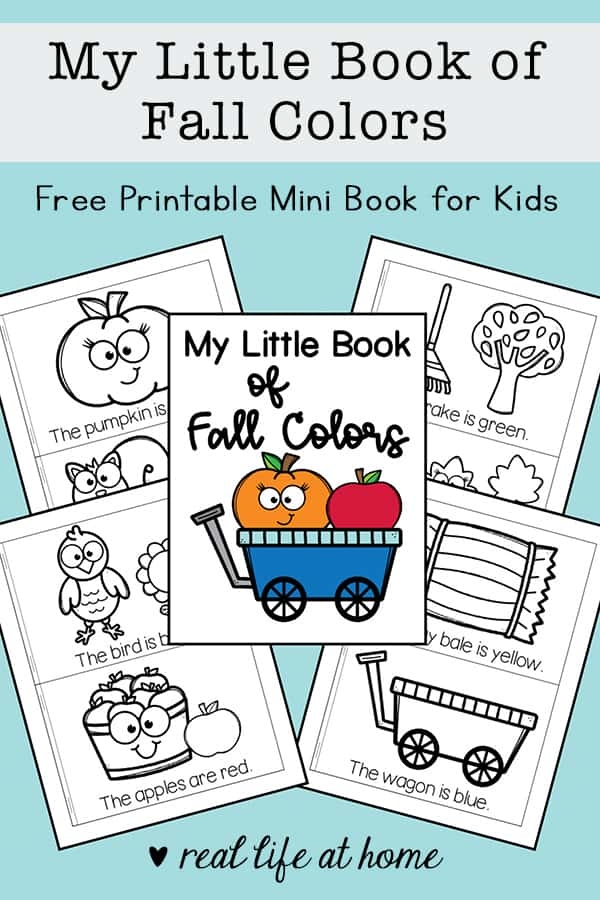 My Little Book Of Fall Colors Mini Book Free Printable For Kids