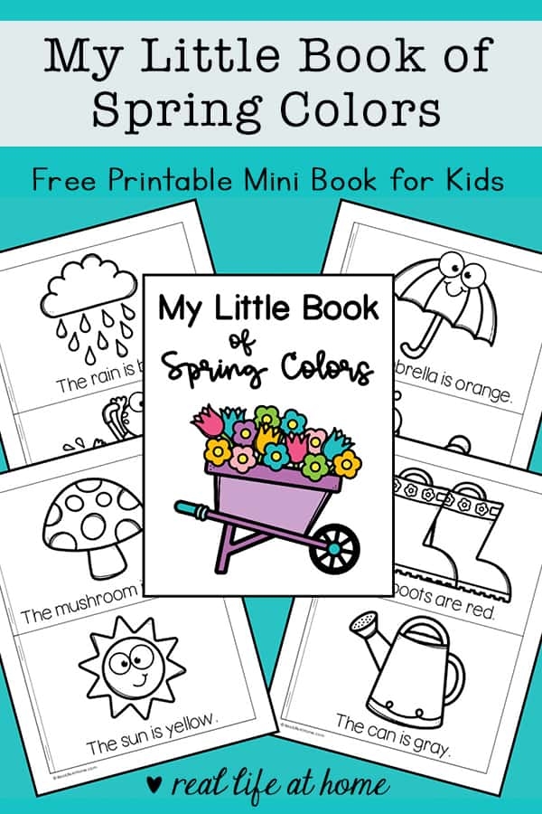 My Little Book Of Spring Colors Mini Book Free Printable 