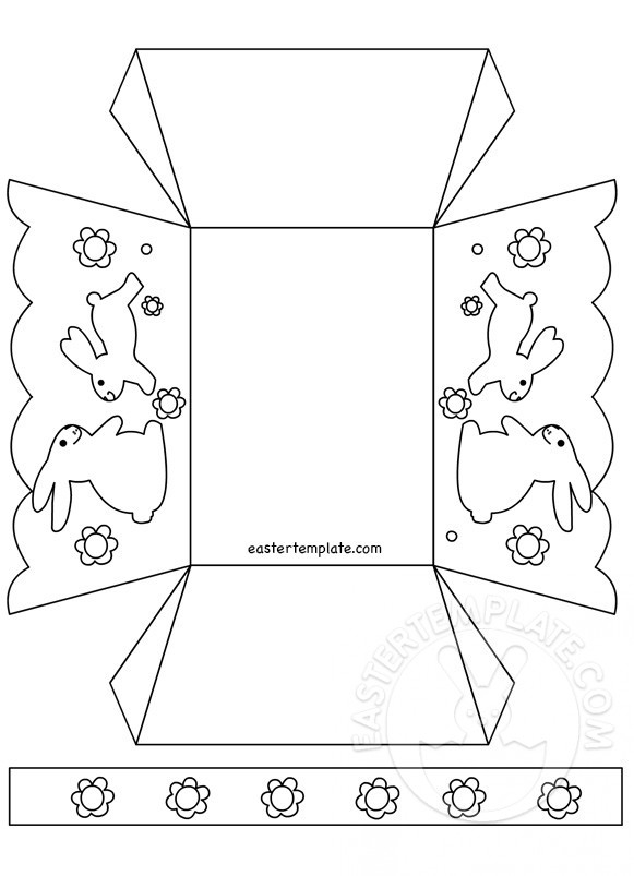 Paper easter basket bunny Easter Template