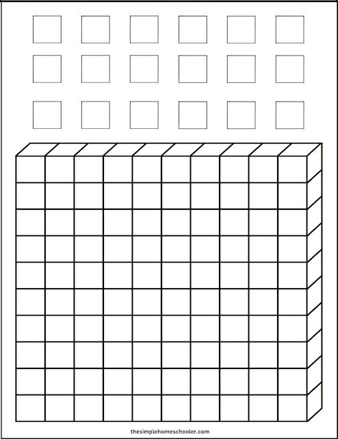 Perfect Printable Base Ten Blocks Up To Thousands The Simple 