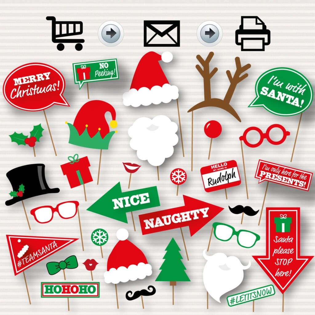 Photo Booth Props Printable Free Printable World Holiday The Best 