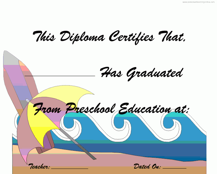 Preschool Graduation Kindergarten Graduation Free Printable Diplomas Pre K