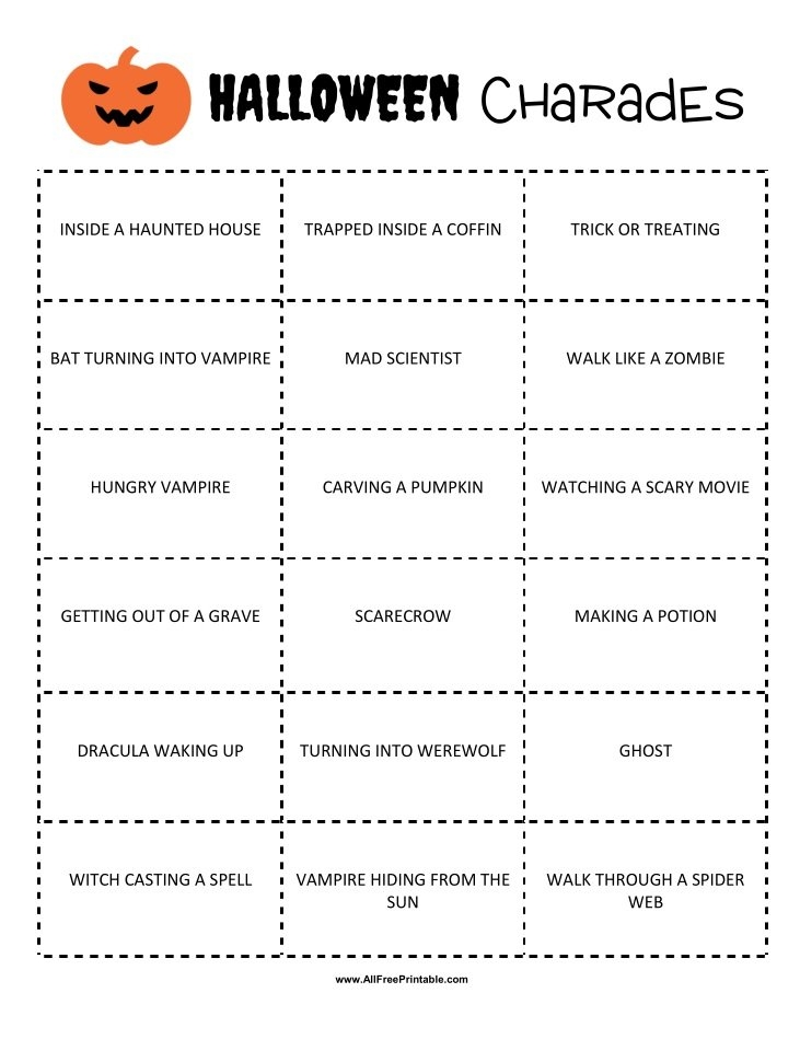 Print Easter Charades Game Free Printable