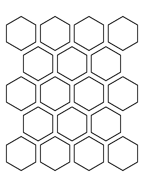 Printable 2 Inch Hexagon Template Free PDF