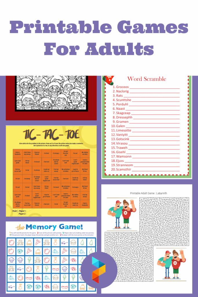 Printable Activities For Adults Pdf Printable Free Templates