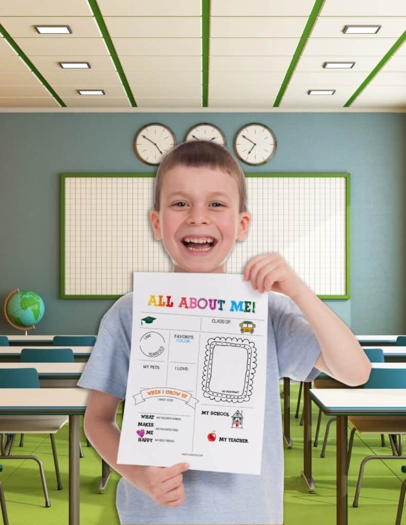 Printable All About Me Poster For Preschool Kindergarten 55 OFF