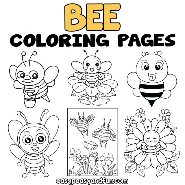 Printable Bee Coloring Pages 30 Cute Sheets Craftersoutlet