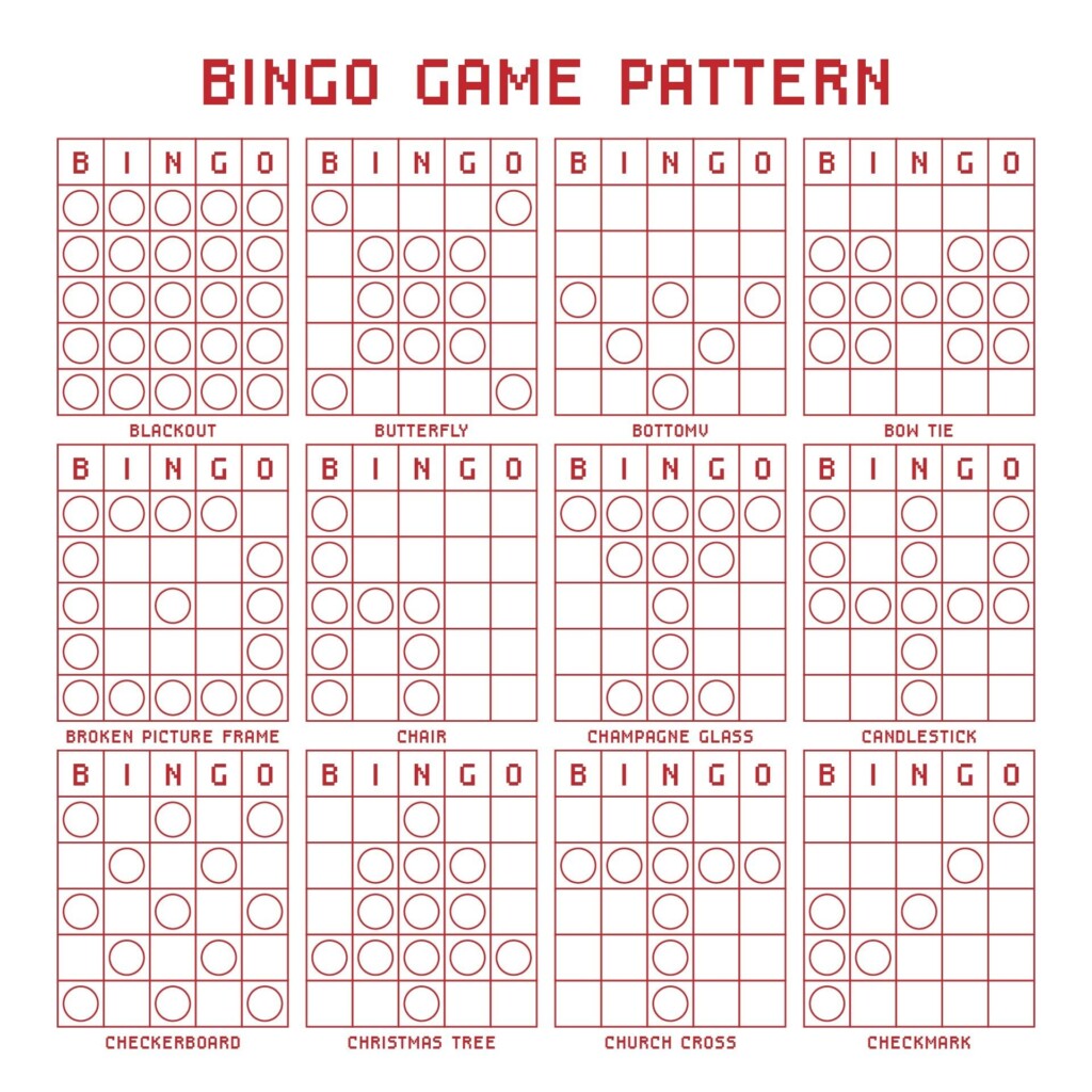 Printable Bingo Pattern Examples