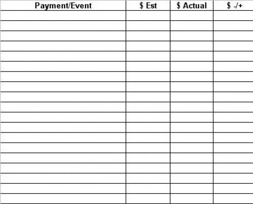 Printable Blank 6 Column Chart Templates