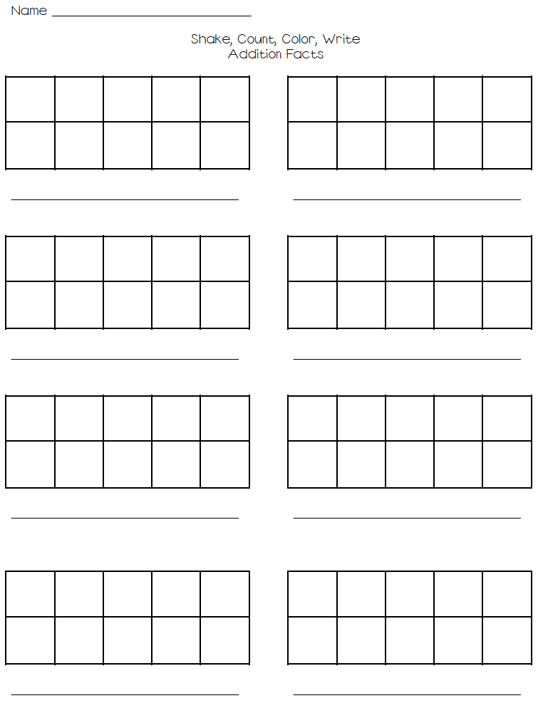 Printable Blank Ten Frames