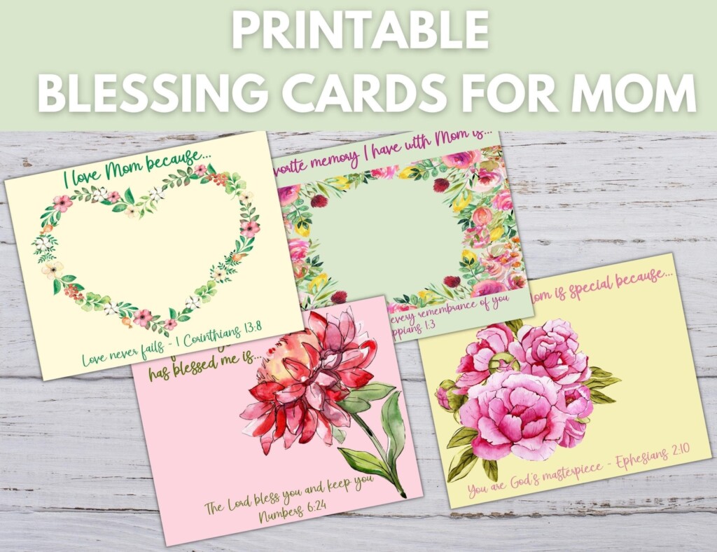 Printable Blessing Cards Blessing Cards Blessing Cards For Mom 
