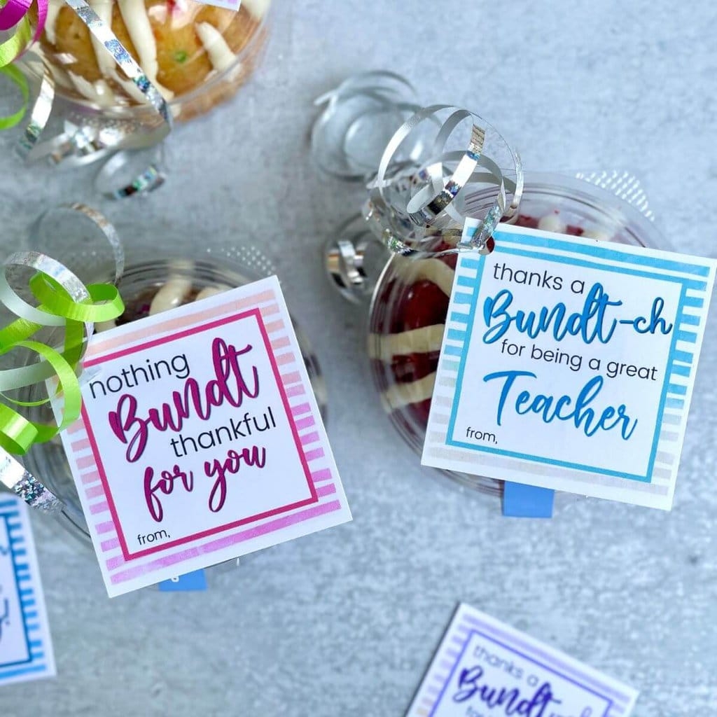 Printable Bundt Cake Gift Tags For Teachers Neighbors And More 