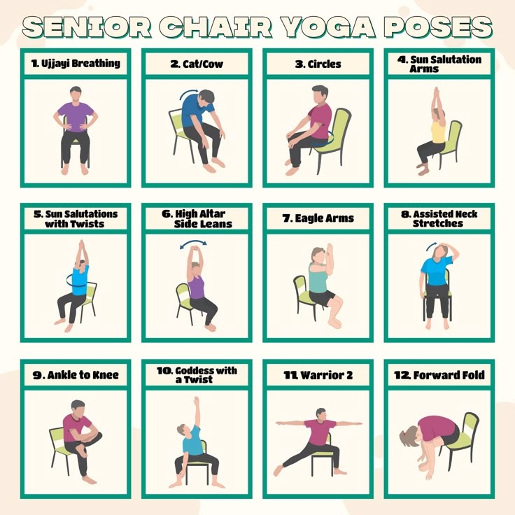 Printable Chair Yoga Chart Printable New Year Banners