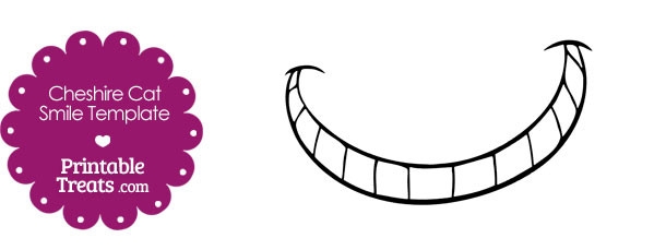 Printable Cheshire Cat Smile Printable Treats
