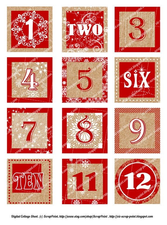 Printable Christmas Numbers