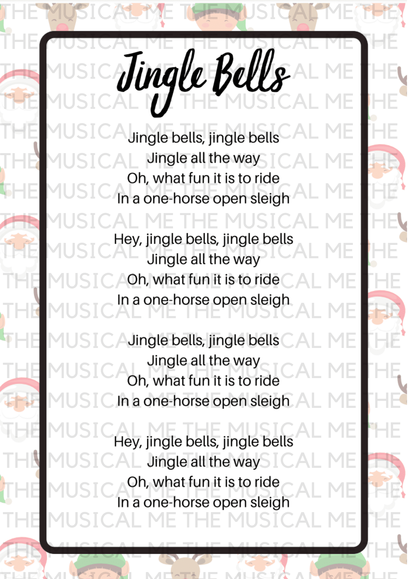 Printable Christmas Song Lyrics FREE Printable A Z
