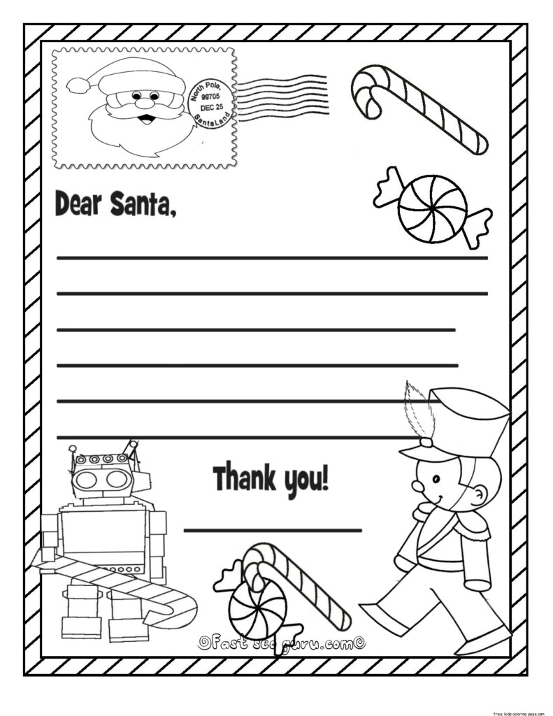 Printable Christmas Wish List To Santa Claus For Kids For KidsFree 