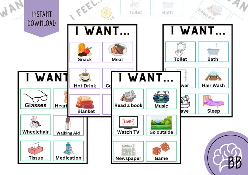 Printable Communication Cards For Dementia