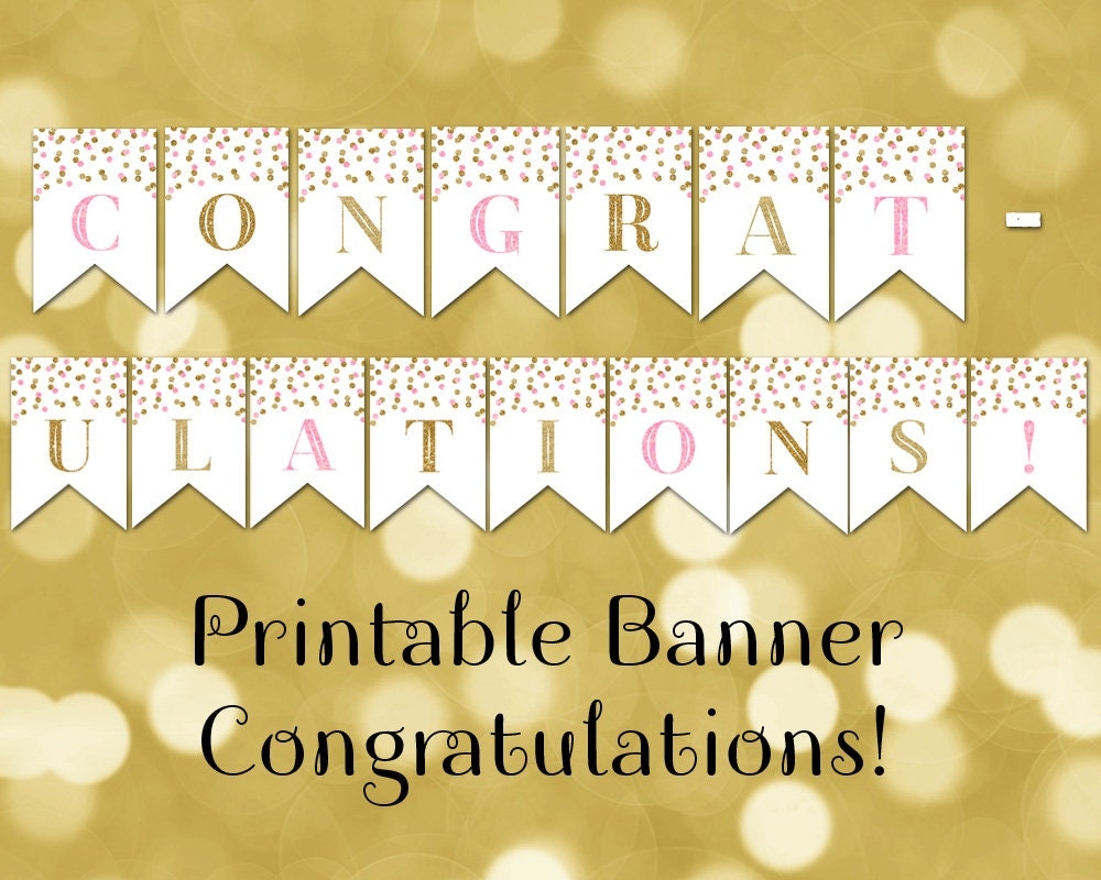 Printable Congrats Banner