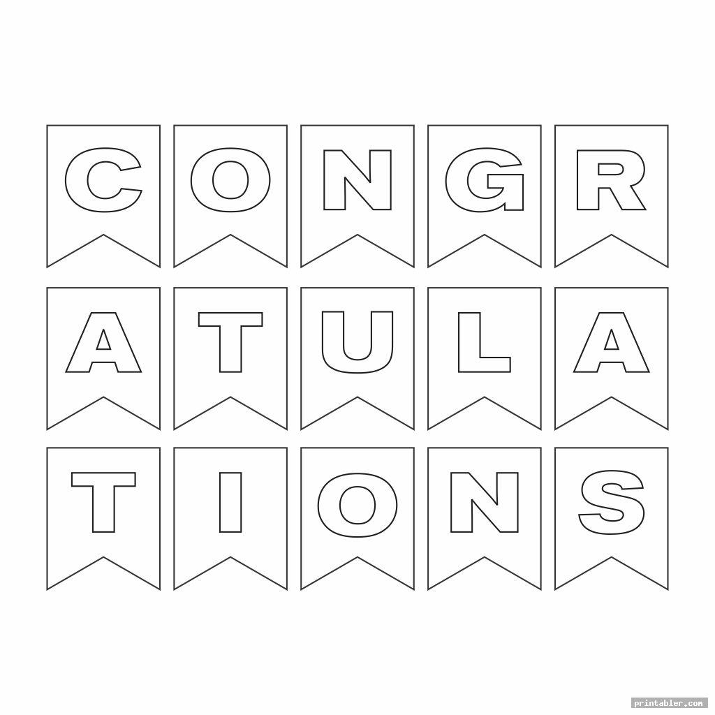 Printable Congrats Banner