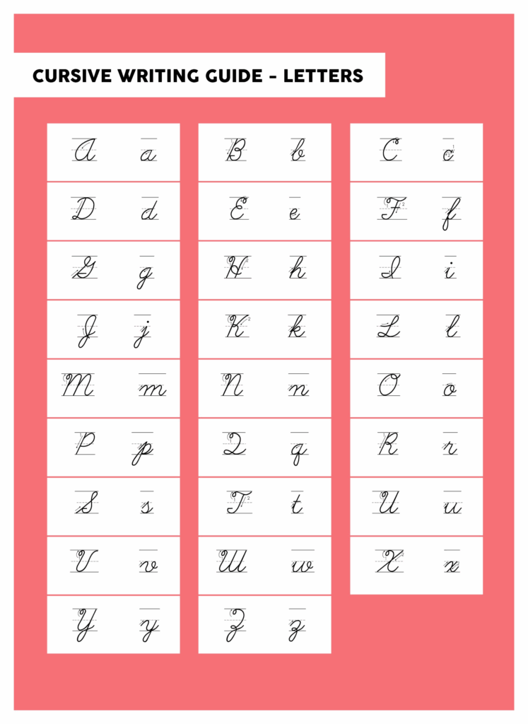 Printable Cursive Alphabet Chart Printable World Holiday Porn Sex Picture