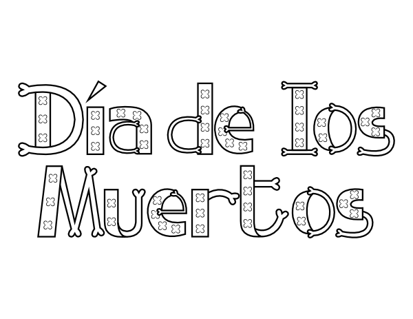 Printable Dia De Los Muertos Coloring Page