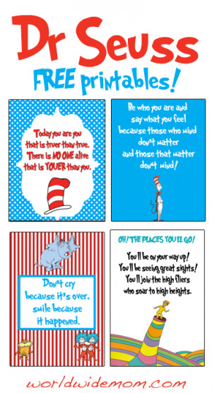 Printable Dr Seuss Quotes Templates QuotesGram