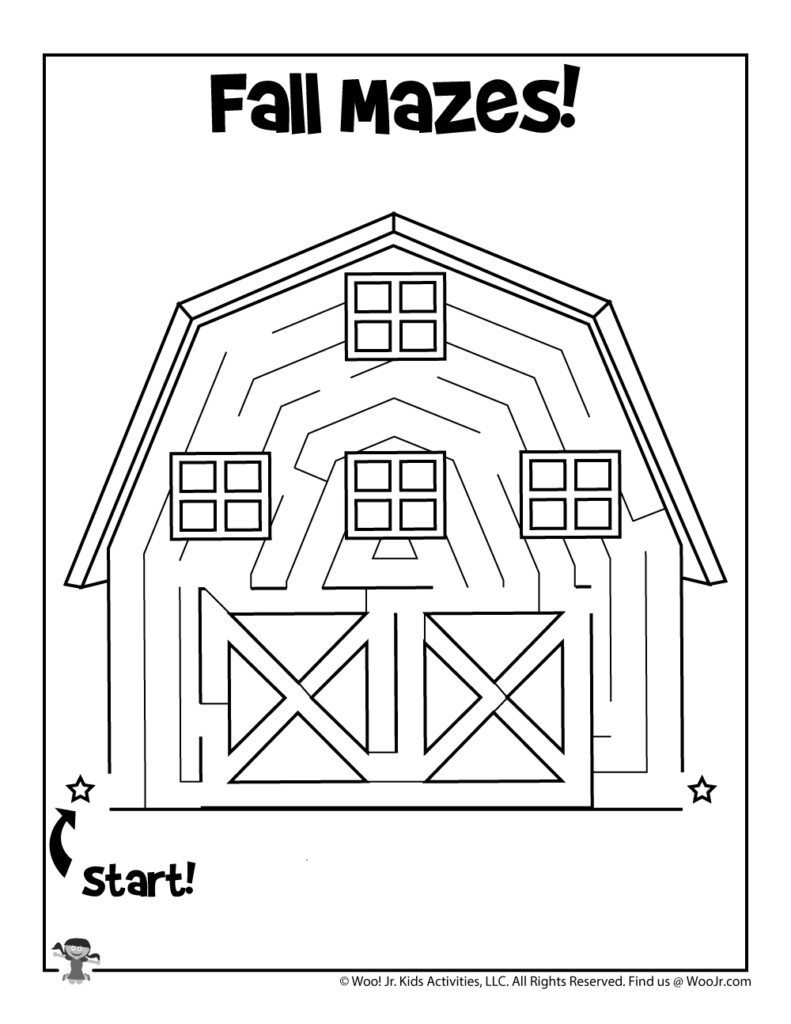 Printable Fall Mazes For Kids Woo Jr Kids Activities Children 39 s 