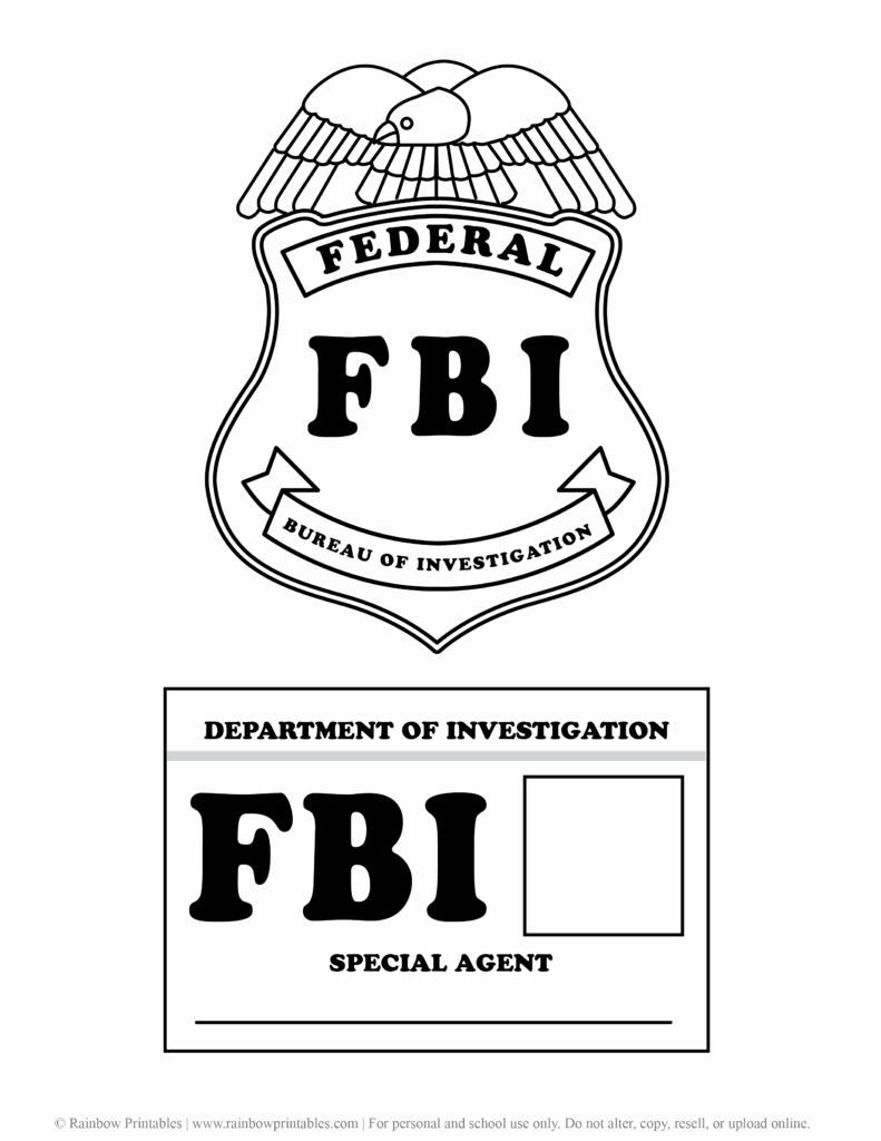 Printable Fbi Badge