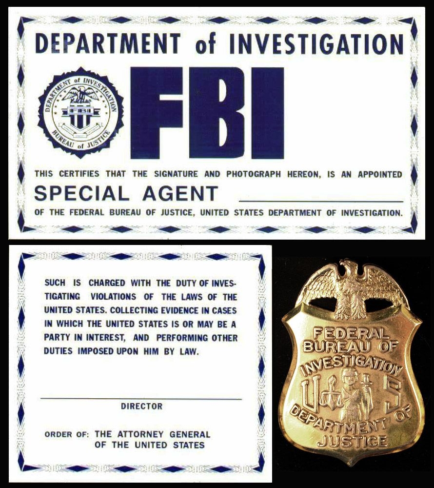 Printable Fbi Badge Template Content Calendar Template
