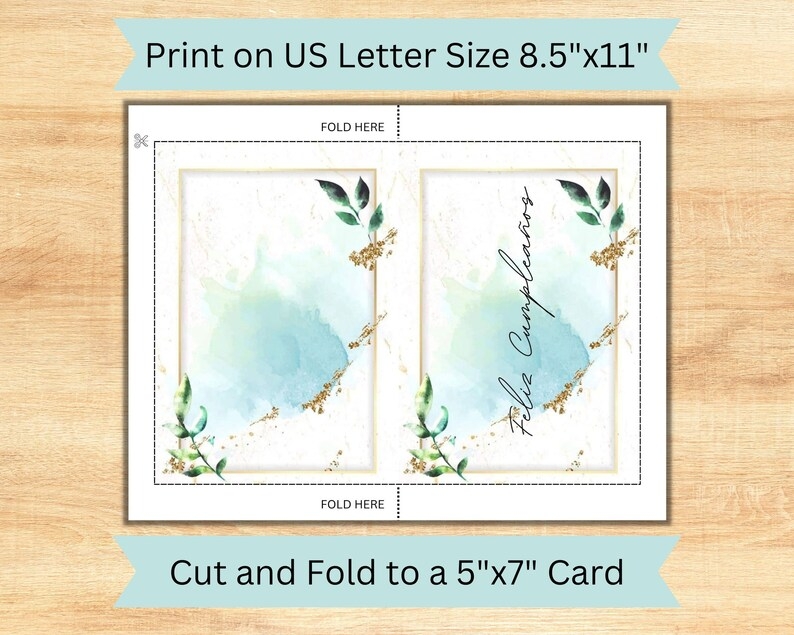 Printable Feliz Cumplea os Card Tarjeta De Cumplea os Spanish 