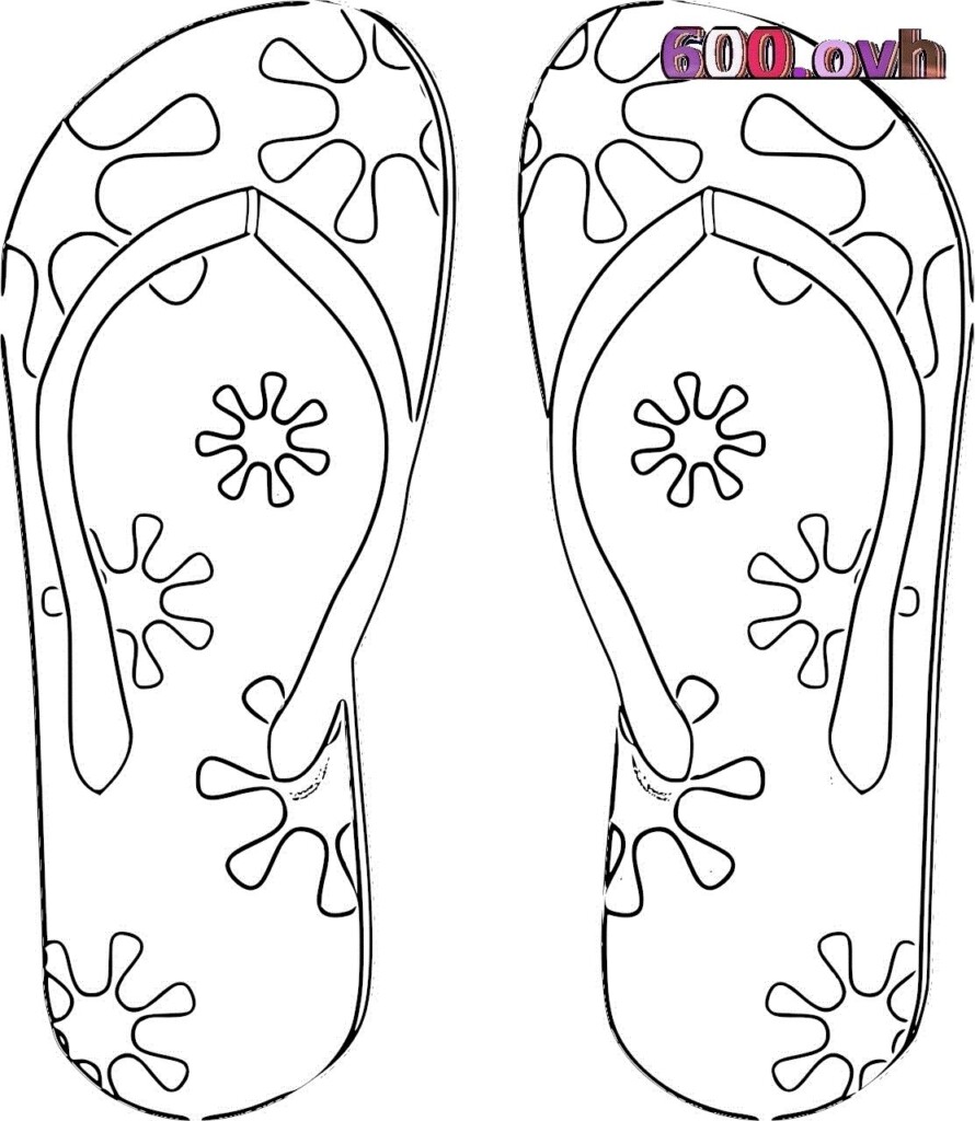 Printable Flip Flop Coloring Pages Printable Templates Free