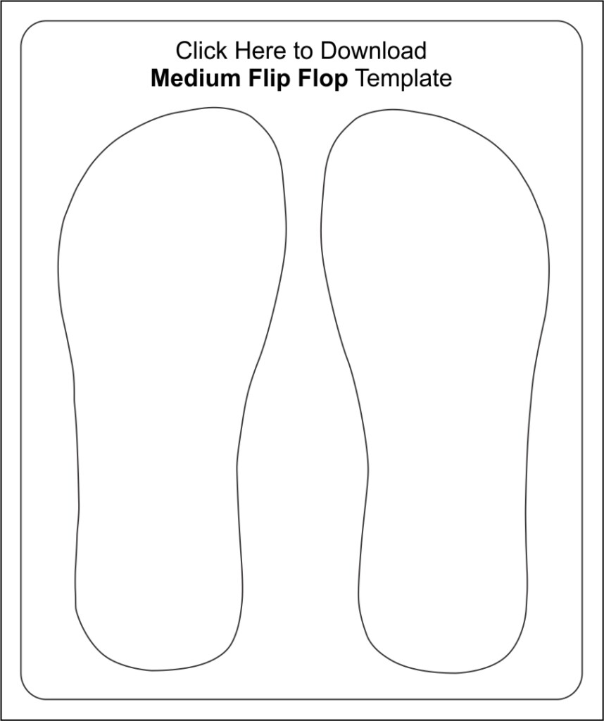 Printable Flip Flop Template Free Printable