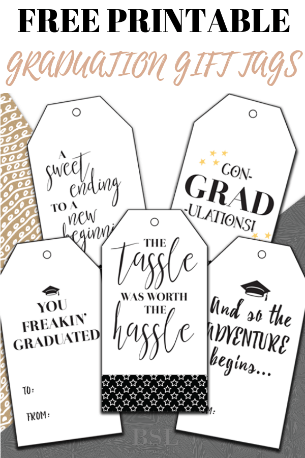 Printable Graduation Gift Tags