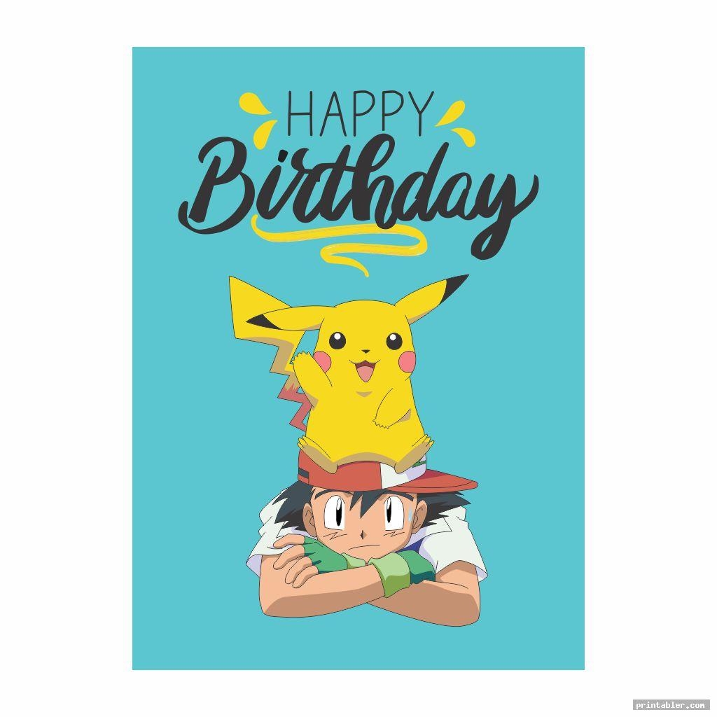 Printable Pokemon Birthday Card